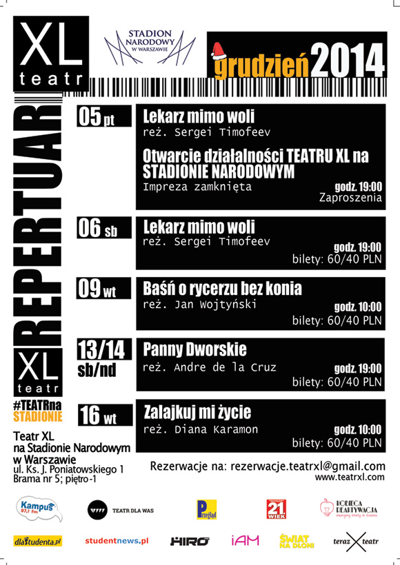 Plakat teatralny. Grafika. Fotografia. Teatry Warszawa. Reporta